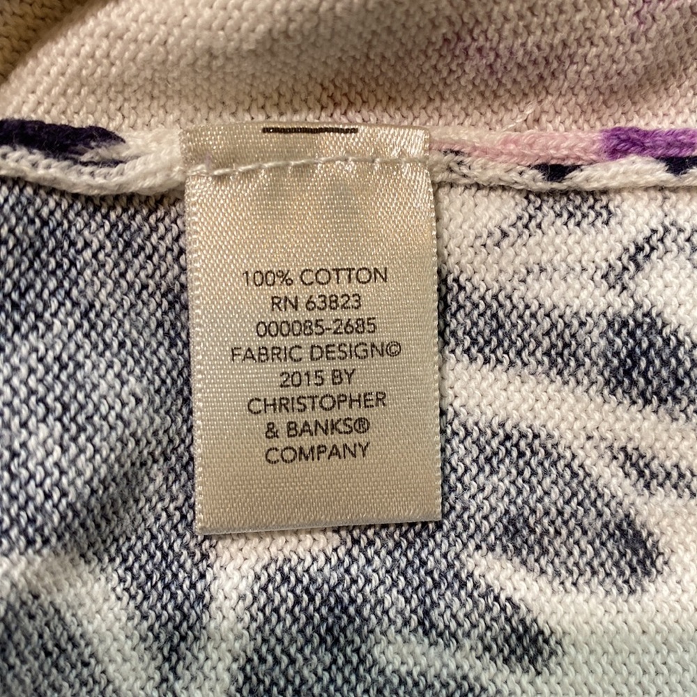 Petite Floral Cotton Sweater by CHRISTOPHER BANKS - Picture 5 of 6